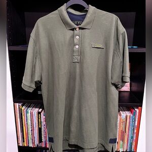 Olive Orvis heavy fishing polo men’s large